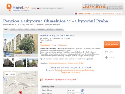 Pension CHMELNICE, Praha 3