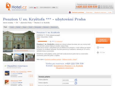 Pension U sv.Kryštofa, Praha 10 ***