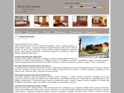 Hotel Bermuda ubytování Znojmo