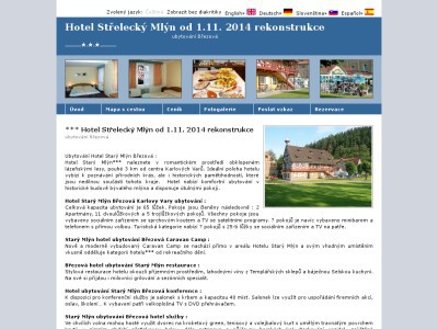 Hotel Starý Mlýn ubytování Březová